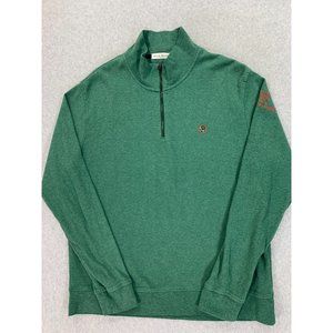 Duck Head Quarter Zip‎ 100% Cotton Pullover Sweater (Men's Large) Green